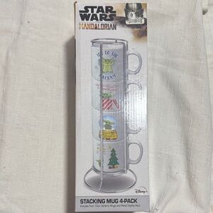 Star Wars Mandalorian Holiday Mug Set with Rack